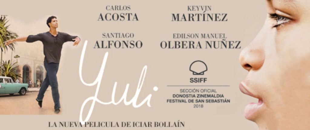 Banner promocional de la pelicula Yuli, de Iciar Bollain, con Carlos Acosta